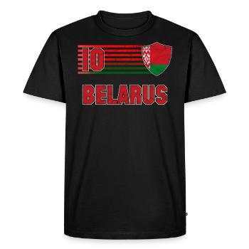 Belarus - Men's Premium Organic T-Shirt - black - Front - Nico (187cm)