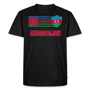 Azerbaijan - Men's Premium Organic T-Shirt - black - Front - Nico (187cm)