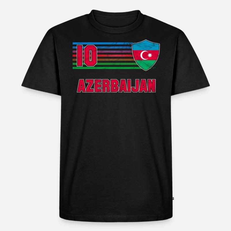 Aserbaidschan - Männer Premium Bio T-Shirt - Schwarz