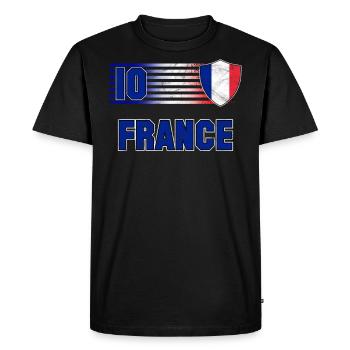 France - T-shirt Premium bio Homme - noir - Devant - Nico (187cm)