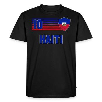 Haïti - T-shirt Premium bio Homme - noir - Devant - Nico (187cm)