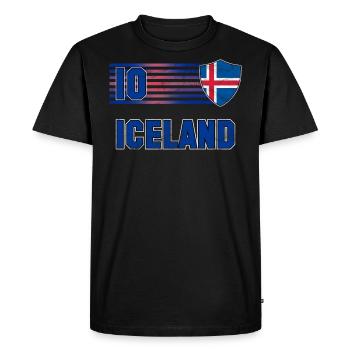Islande - T-shirt Premium bio Homme - noir - Devant - Nico (187cm)