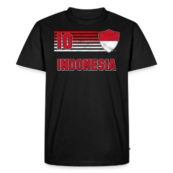Indonésie - T-shirt Premium bio Homme - noir - Devant - Nico (187cm)