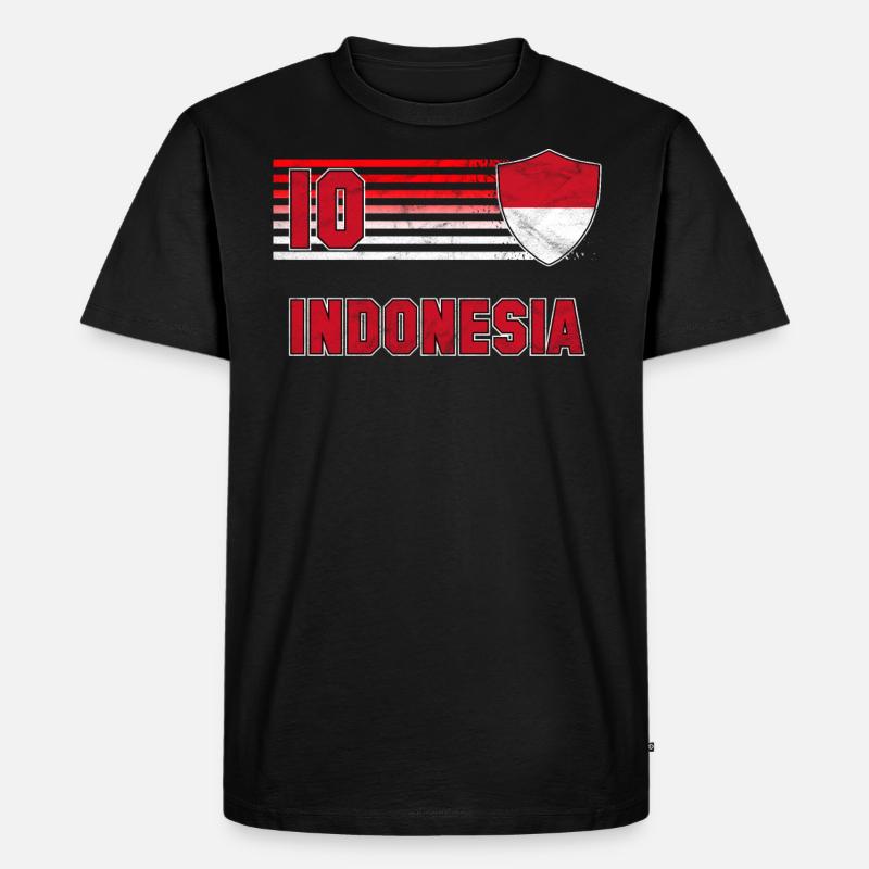 Indonesien - Männer Premium Bio T-Shirt - Schwarz