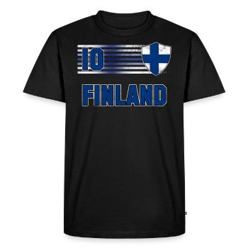 Finlande - T-shirt Premium bio Homme - noir - Devant - Nico (187cm)