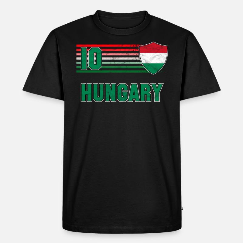Ungarn - Männer Premium Bio T-Shirt - Schwarz