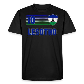 Lesotho - Men's Premium Organic T-Shirt - black - Front - Nico (187cm)