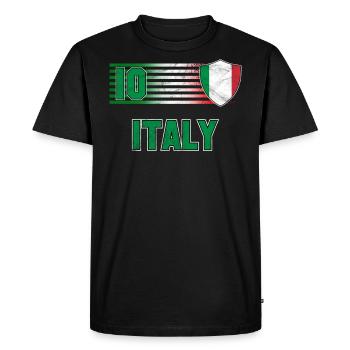 Italy - Men's Premium Organic T-Shirt - black - Front - Nico (187cm)