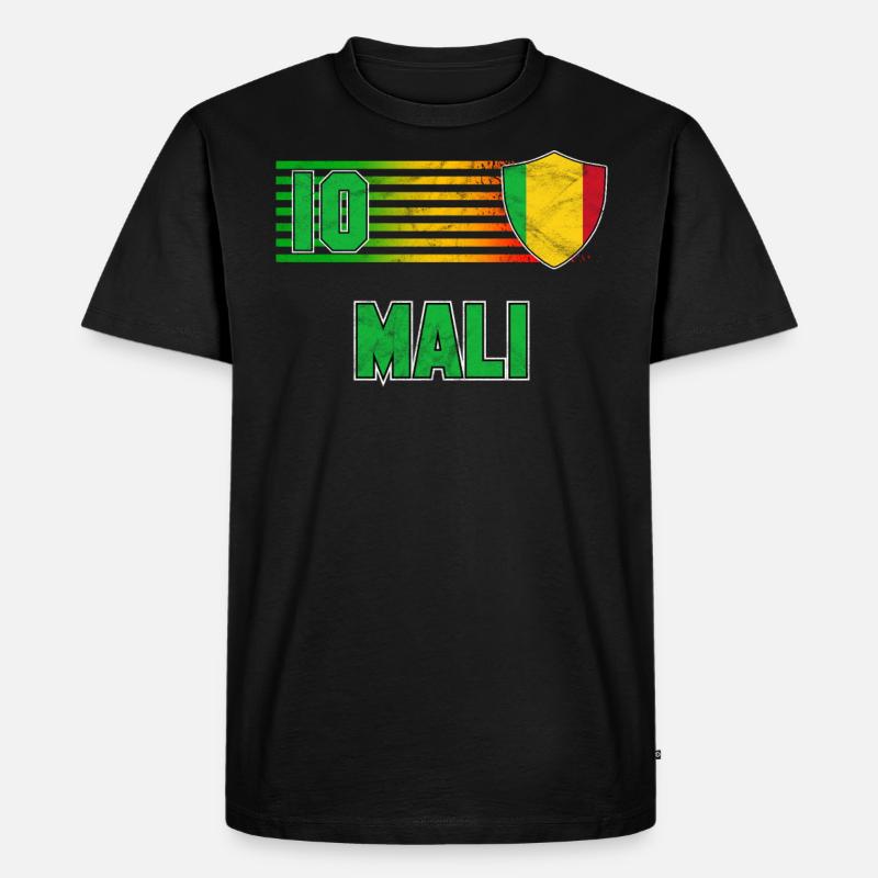 Mali - Männer Premium Bio T-Shirt - Schwarz