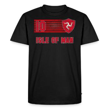 Île de Man - T-shirt Premium bio Homme - noir - Devant - Nico (187cm)