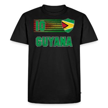 Guyana - Men's Premium Organic T-Shirt - black - Front - Nico (187cm)