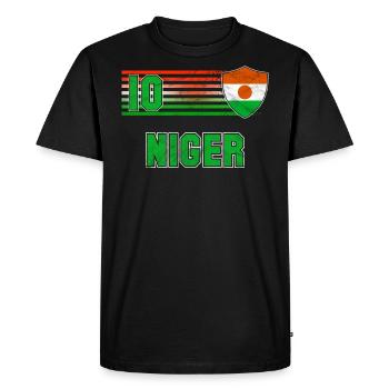 Niger - Men's Premium Organic T-Shirt - black - Front - Nico (187cm)