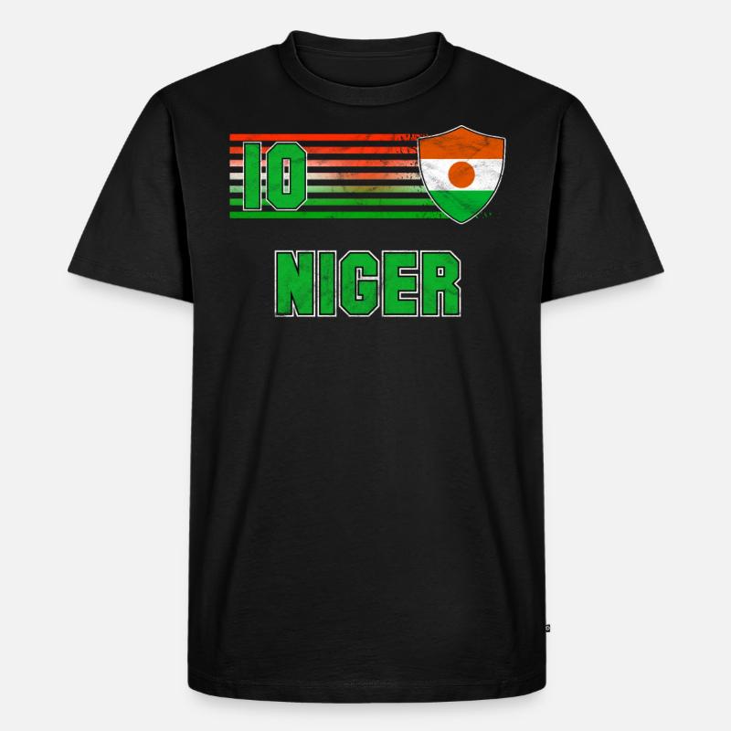 Niger - Männer Premium Bio T-Shirt - Schwarz
