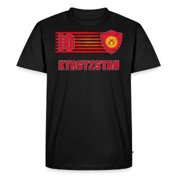 Kyrgyzstan - Men's Premium Organic T-Shirt - black - Front - Nico (187cm)