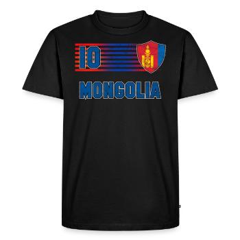 Mongolia - Men's Premium Organic T-Shirt - black - Front - Nico (187cm)
