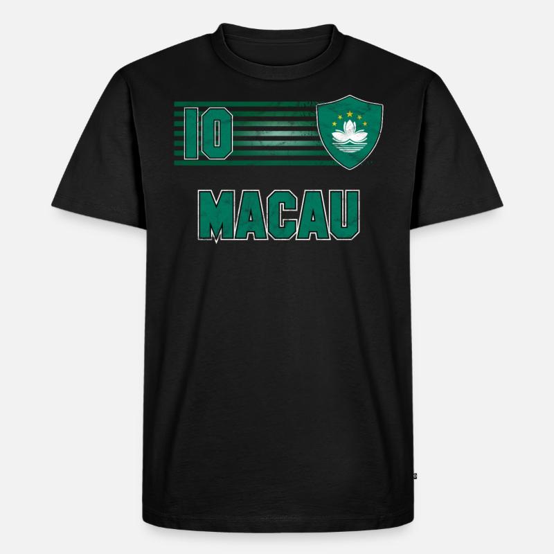 Macau - Männer Premium Bio T-Shirt - Schwarz