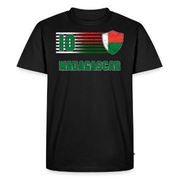 Macédoine - T-shirt Premium bio Homme - noir - Devant - Nico (187cm)