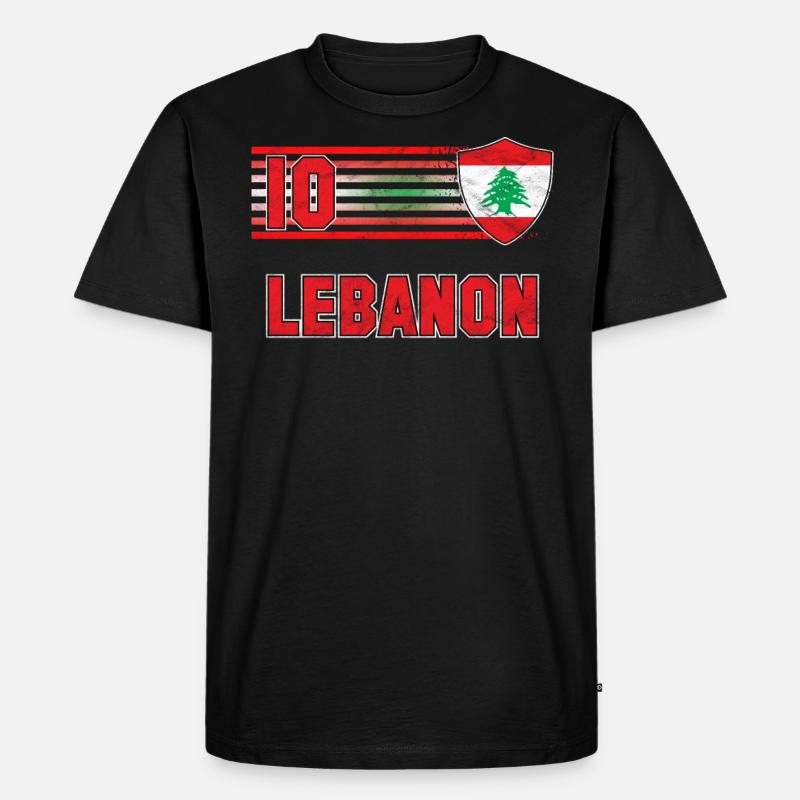 Libanon - Männer Premium Bio T-Shirt - Schwarz