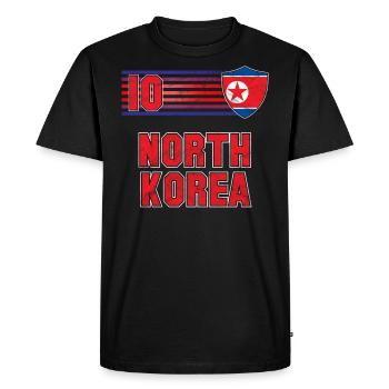 North Korea - Men's Premium Organic T-Shirt - black - Front - Nico (187cm)