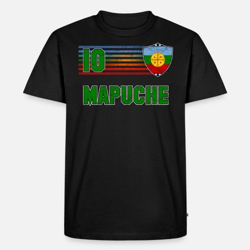 Mapuche - Männer Premium Bio T-Shirt - Schwarz