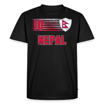 Nepal - Men's Premium Organic T-Shirt - black - Front - Nico (187cm)