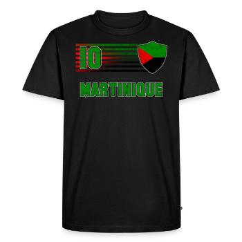 Martinique - Men's Premium Organic T-Shirt - black - Front - Nico (187cm)