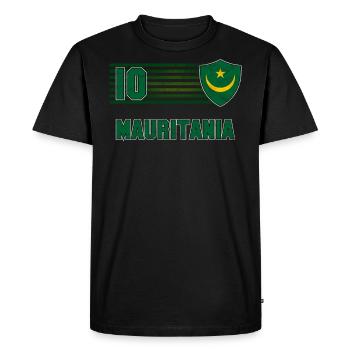 Mauritanie - T-shirt Premium bio Homme - noir - Devant - Nico (187cm)