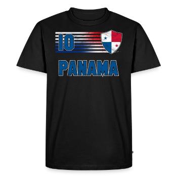 Panama - Men's Premium Organic T-Shirt - black - Front - Nico (187cm)