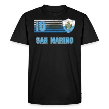 Saint-Marin - T-shirt Premium bio Homme - noir - Devant - Nico (187cm)