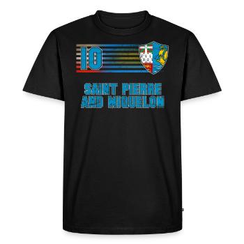 Saint Pierre et Miquelon - T-shirt Premium bio Homme - noir - Devant - Nico (187cm)