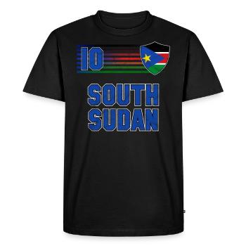 Sud Soudan - T-shirt Premium bio Homme - noir - Devant - Nico (187cm)