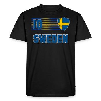 Suède - T-shirt Premium bio Homme - noir - Devant - Nico (187cm)
