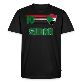 Soudan - T-shirt Premium bio Homme - noir - Devant - Nico (187cm)