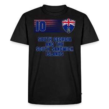Géorgie du Sud et les îles Sandwich du Sud - T-shirt Premium bio Homme - noir - Devant - Nico (187cm)