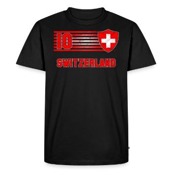 Suisse - T-shirt Premium bio Homme - noir - Devant - Nico (187cm)