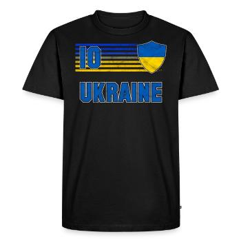 Ukraine - T-shirt Premium bio Homme - noir - Devant - Nico (187cm)