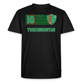 Turkménistan - T-shirt Premium bio Homme - noir - Devant - Nico (187cm)