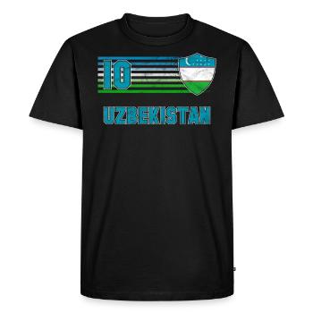 Ouzbékistan - T-shirt Premium bio Homme - noir - Devant - Nico (187cm)