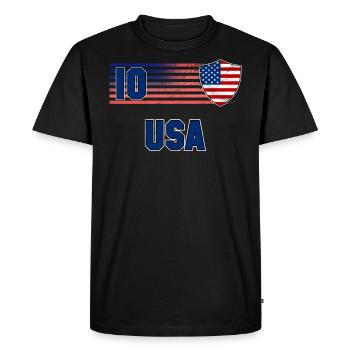 Amérique du Nord - T-shirt Premium bio Homme - noir - Devant - Nico (187cm)