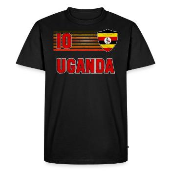 Uganda - Men's Premium Organic T-Shirt - black - Front - Nico (187cm)