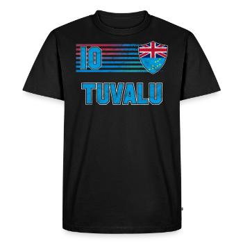 Tuvalu - Men's Premium Organic T-Shirt - black - Front - Nico (187cm)