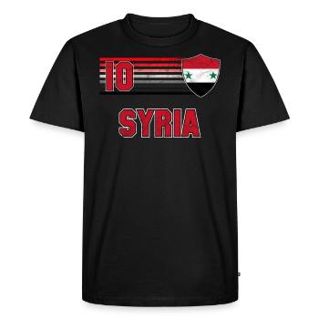 Syria - Men's Premium Organic T-Shirt - black - Front - Nico (187cm)