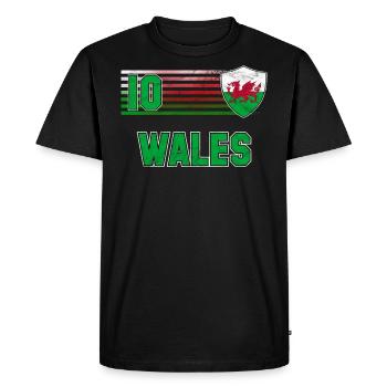Pays de Galles - T-shirt Premium bio Homme - noir - Devant - Nico (187cm)