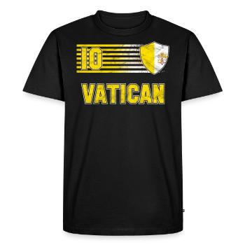 Vatican - Men's Premium Organic T-Shirt - black - Front - Nico (187cm)