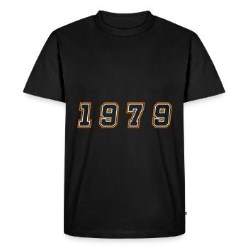 1979 Year Number - Men's Premium Organic T-Shirt - black - Front - Nico (187cm)