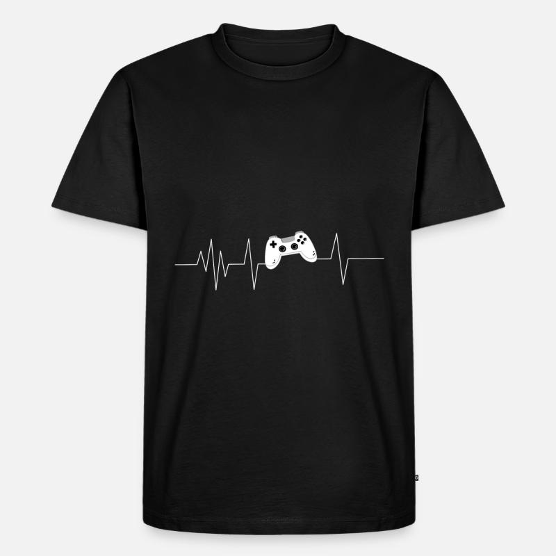 Gaming Retro Geschenkidee - Männer Premium Bio T-Shirt - Schwarz
