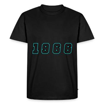 1966 Year Number - Men's Premium Organic T-Shirt - black - Front - Nico (187cm)