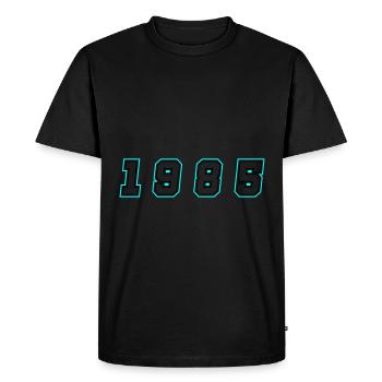 Numéro de l’année 1985 - T-shirt Premium bio Homme - noir - Devant - Nico (187cm)