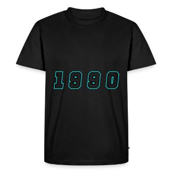 Numéro de l’année 1990 - T-shirt Premium bio Homme - noir - Devant - Nico (187cm)