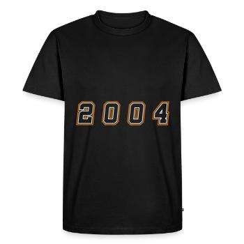 2004 Year Number - Men's Premium Organic T-Shirt - black - Front - Nico (187cm)